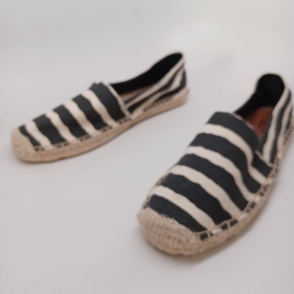 Lucky Brand Flats Tashii Canvas Espadrilles Black Stripes Womens 7 - Picture 7 of 15